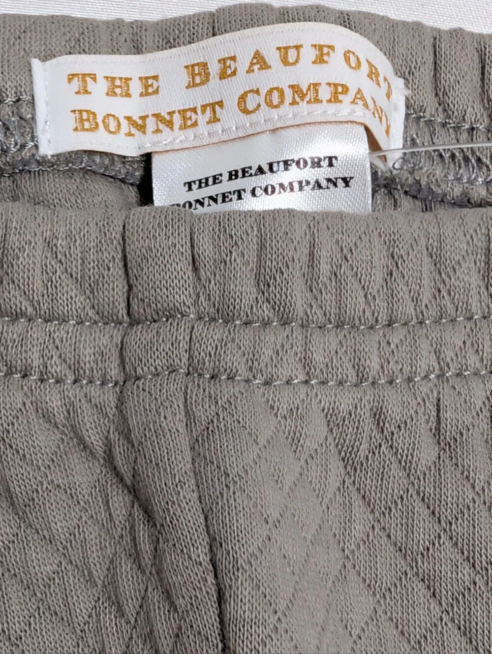 TBBC The Beaufort Bonnet Company Mitzy Sue Slacks Grantley Gray Quilted Knit Pan